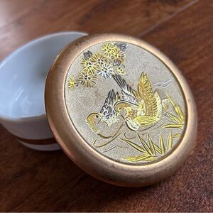 Elegant Gold and White Decorative duck Box